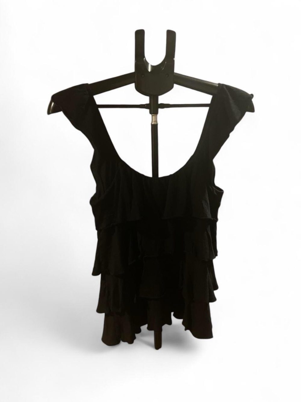 Express Black Ruffle Tiered Tank - Picture 2 of 5